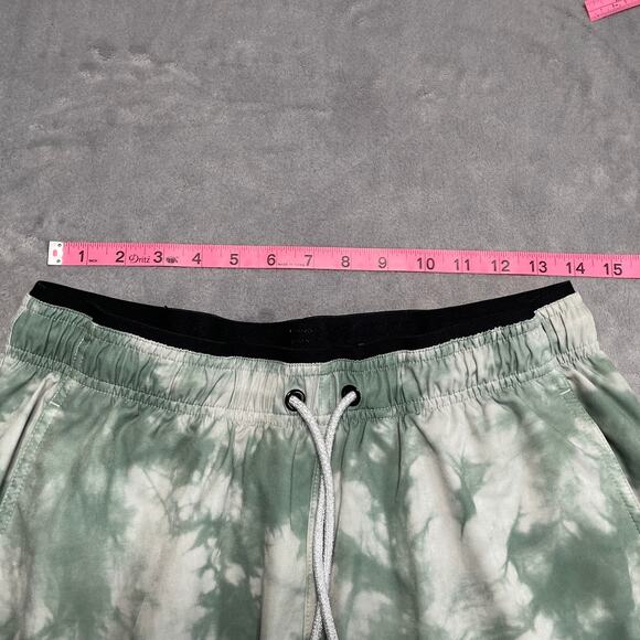 Bylt Active Short Men XL Green Tie Dye Lined Activewear Gym Training Workout Run - Picture 7 of 9